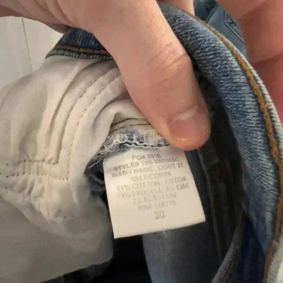 541 ReDone High Rise Ankle Crop Stretch Size 30 Color Blue - Picture 7 of 7